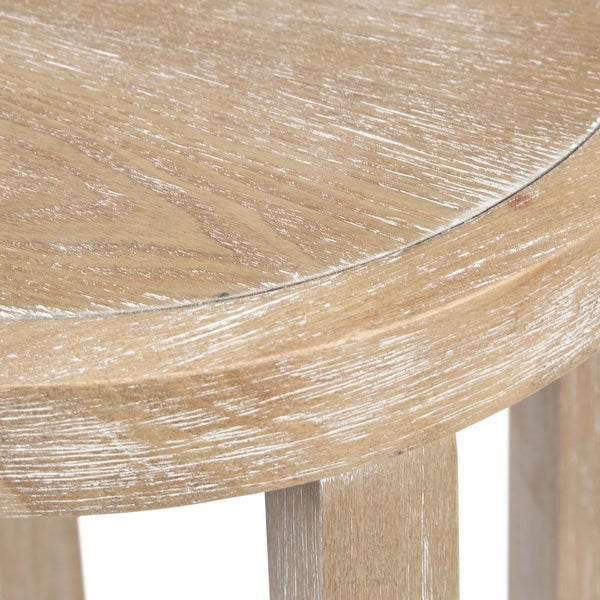 Martha Stewart Harley Reclaimed Wheat Round Accent Table