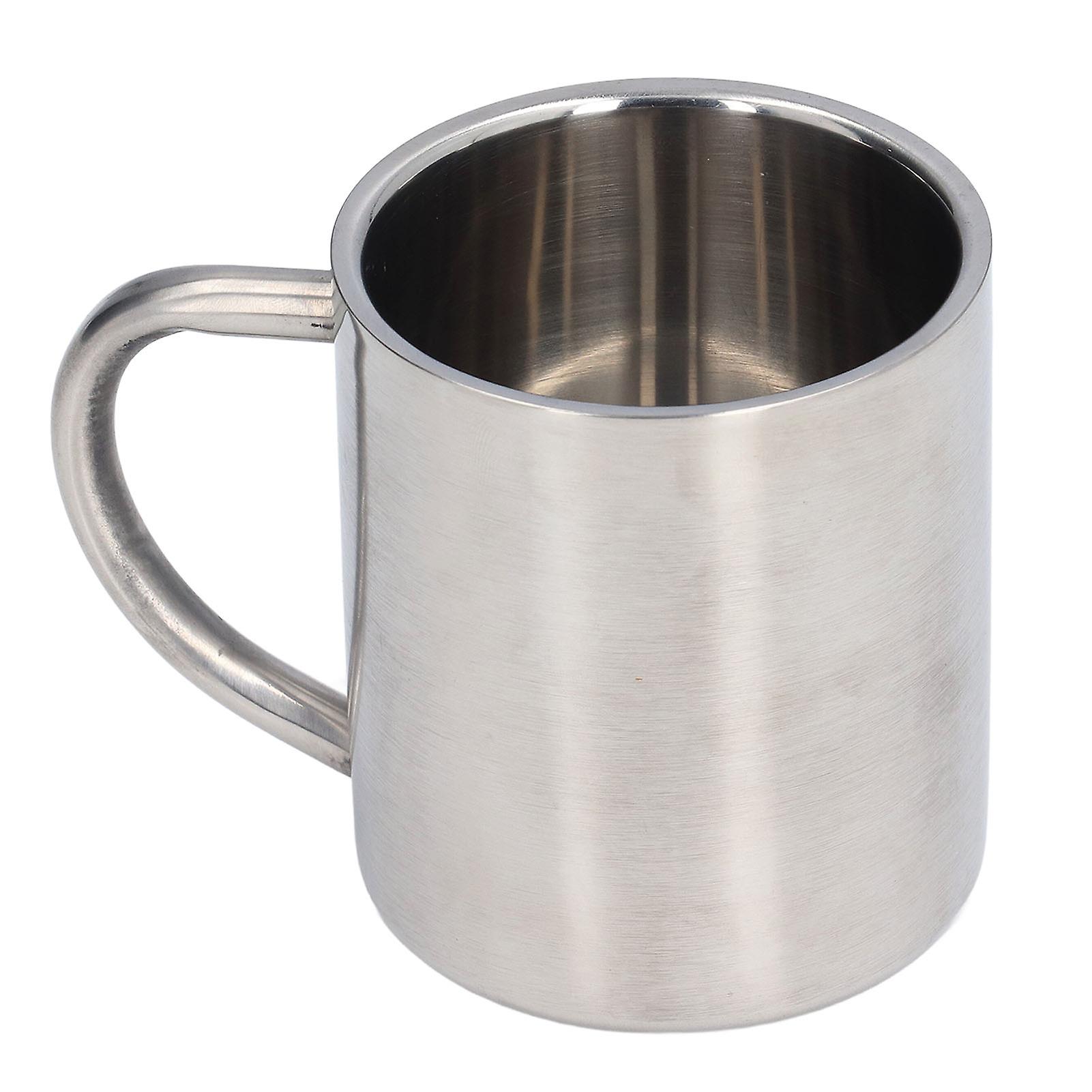 220ML Stainless Steel Mugs Easy to Clean Double Walled Coffee Mugs with Comfortable Handle for Office Student Children