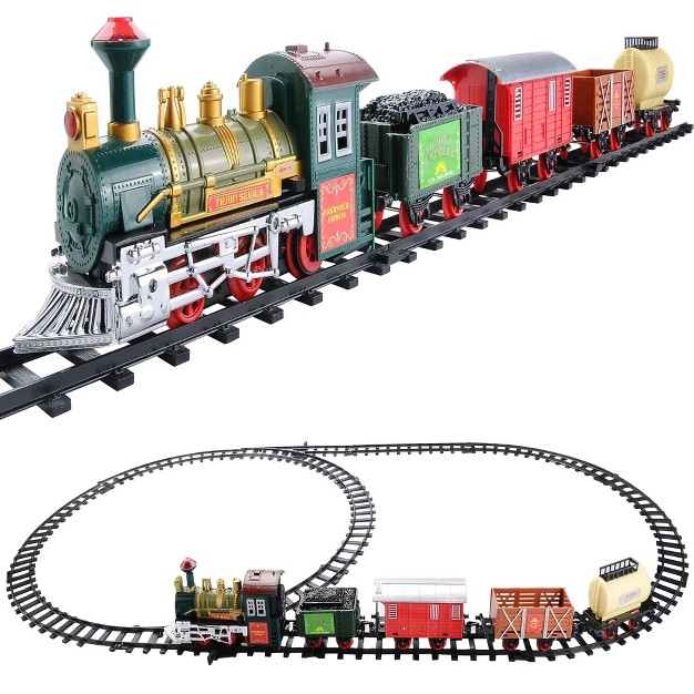 Northlight 16 piece Battery Operated Lighted And Animated Continental Express Train Set With Sound