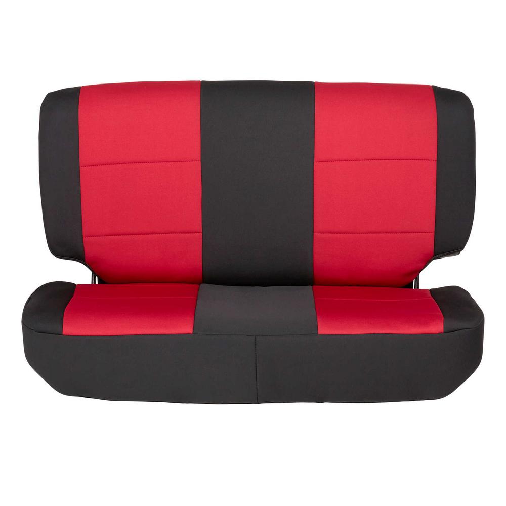 Smittybilt Neoprene Front and Rear Seat Cover Kit (Black/Red) - 471230 1997 Jeep Wrangler