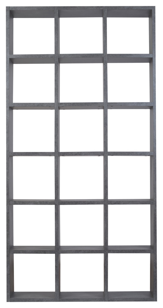 Modern Grey Modular Cube Bookshelf   Industrial   Bookcases   by Plush Pod Decor  Houzz