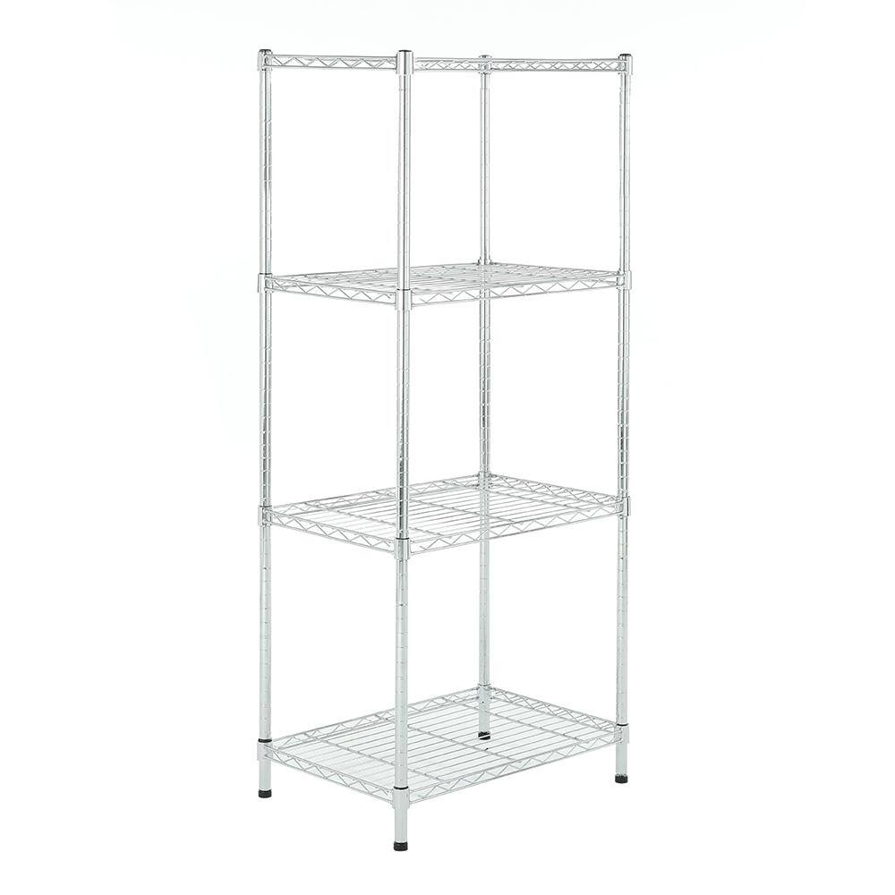 MZG Chrome 4-Tier Steel Shelving (15.7 in. x 23.6 in. x 54.4 in.) 4060138OFH401SG