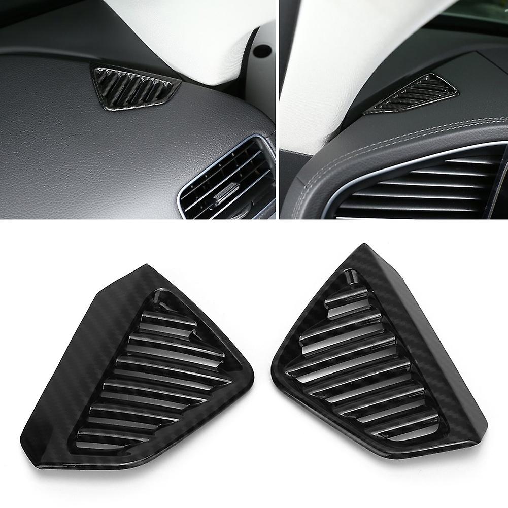 2pcs Carbon Fiber Texture Dashboard Side Air Vent Cover Fit For Mercedes Benz Gle/gls