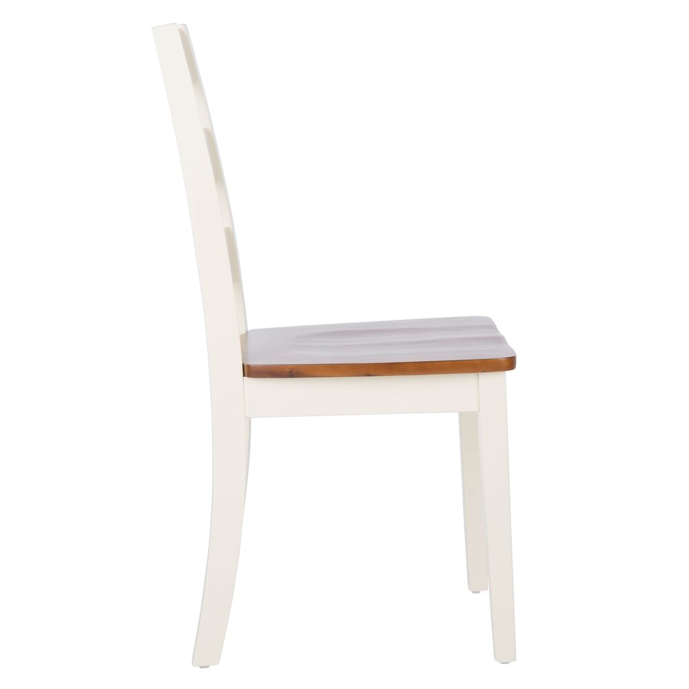 SAFAVIEH Silio Farmhouse Ladder Back Dining Chair   18.4\