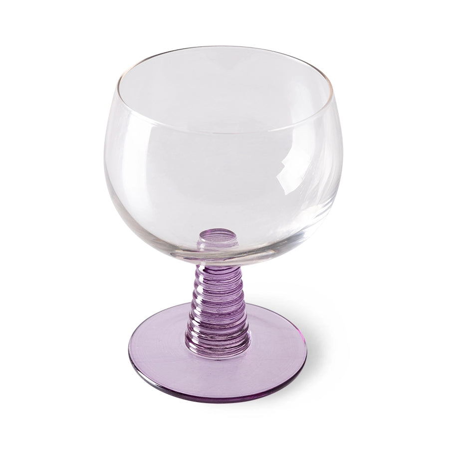 Wine glass - purple - low stem