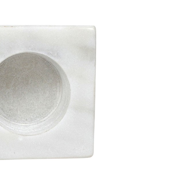 White Marble Tealight Holder By Foreside Home amp Garden