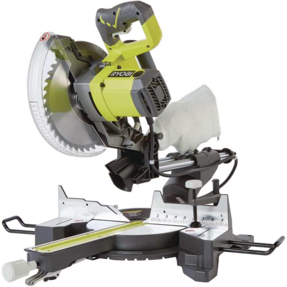 RYOBI 15 Amp 10 in. Corded Sliding Compound Miter Saw and Universal Miter Saw QUICKSTAND TSS103-A18MS01G