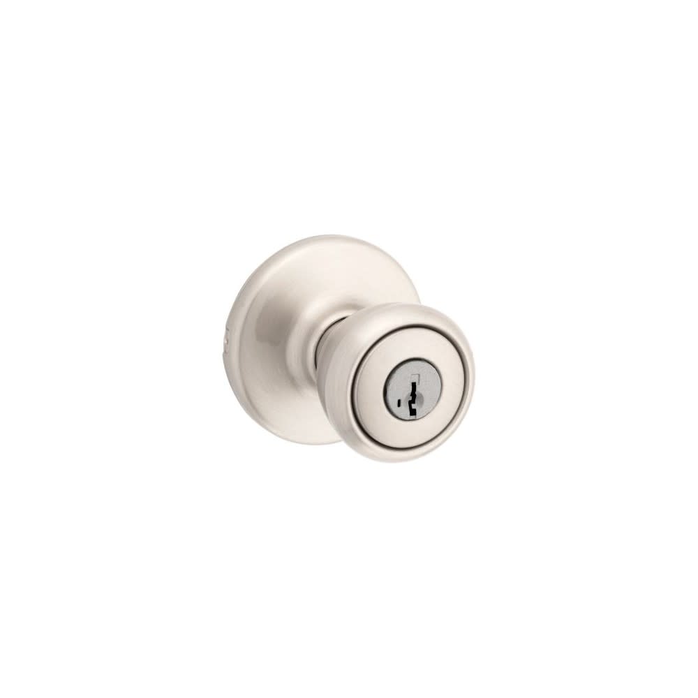 Kwikset Tylo Door Knob SmartKey Satin Chrome Keyed Entry Round