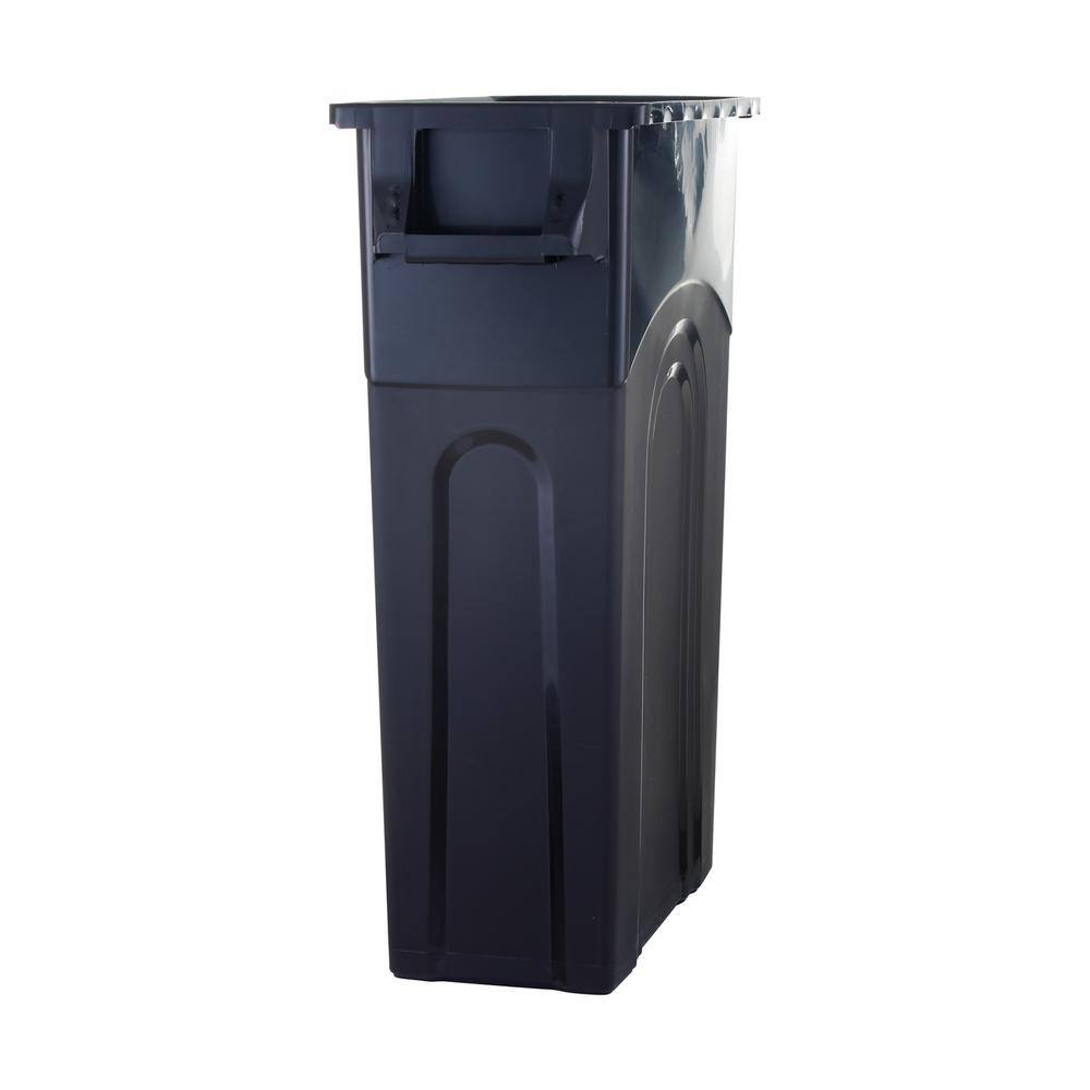 United Solutions 23 Gal. Black Highboy Waste Container TI0032