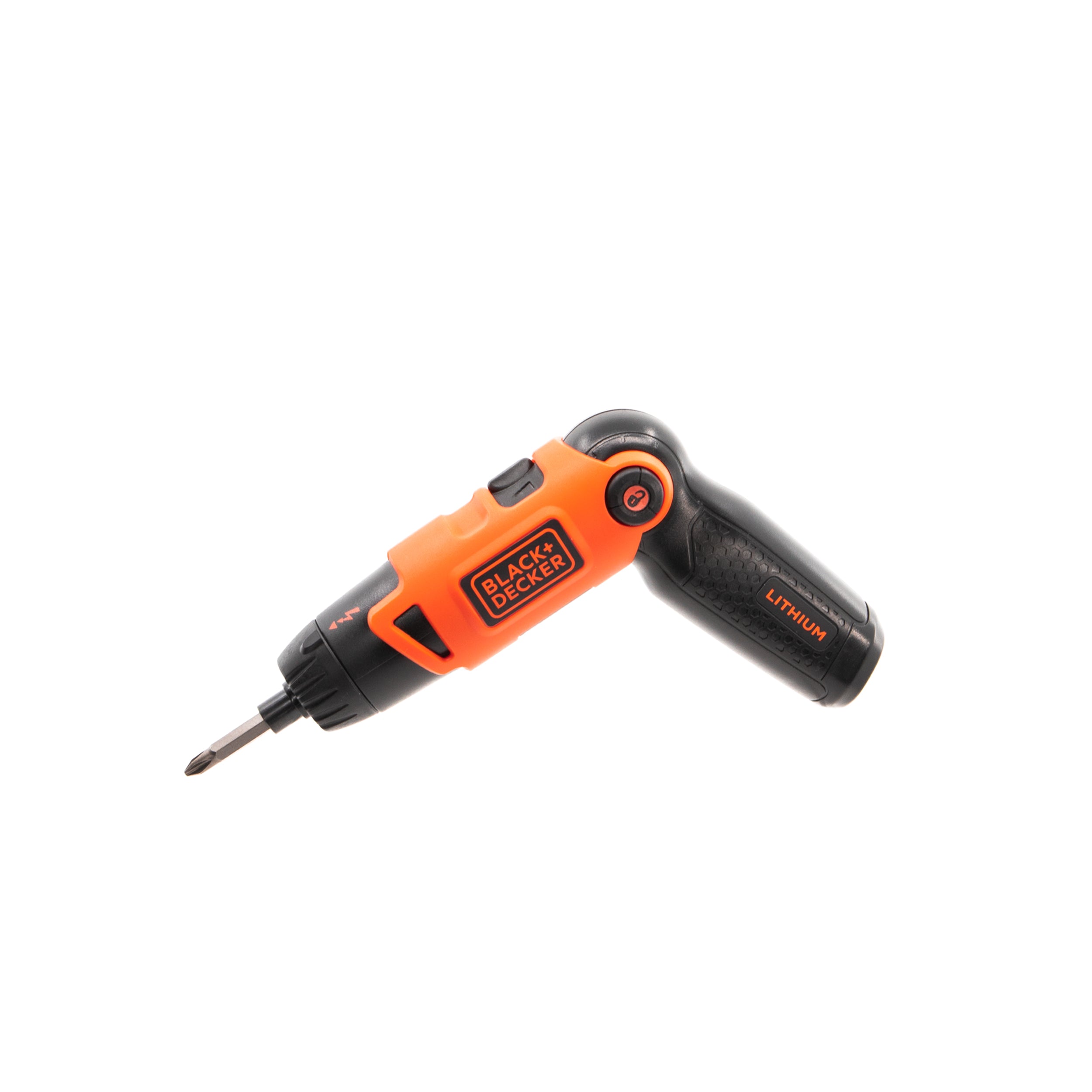 Cordless Screwdriver with Pivoting Handle, USB Charger and 2 Hex Shank Bits