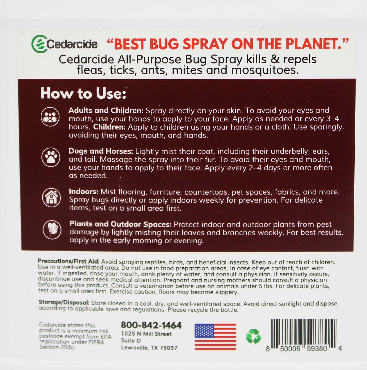 Cedarcide Peppermint All-Purpose Dog Bug Spray