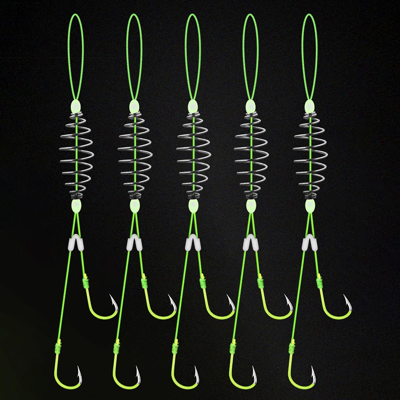 Carp Fishing Feeding Spring Double Barbed Hooks Durable Pond Spring Hook 12.5mmx20.2mm