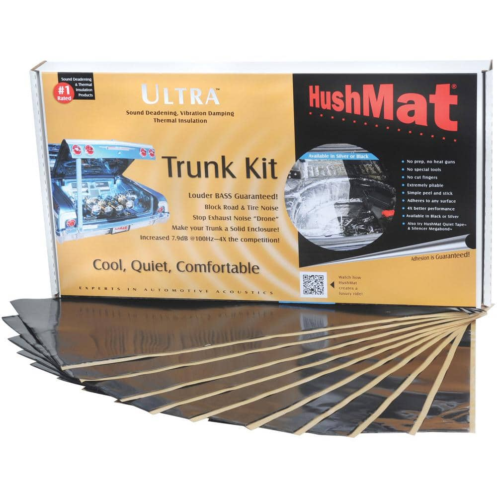 HushMat Trunk Sound-Deadening Kit with 19 sq. ft. Black Stealth Foil 10300