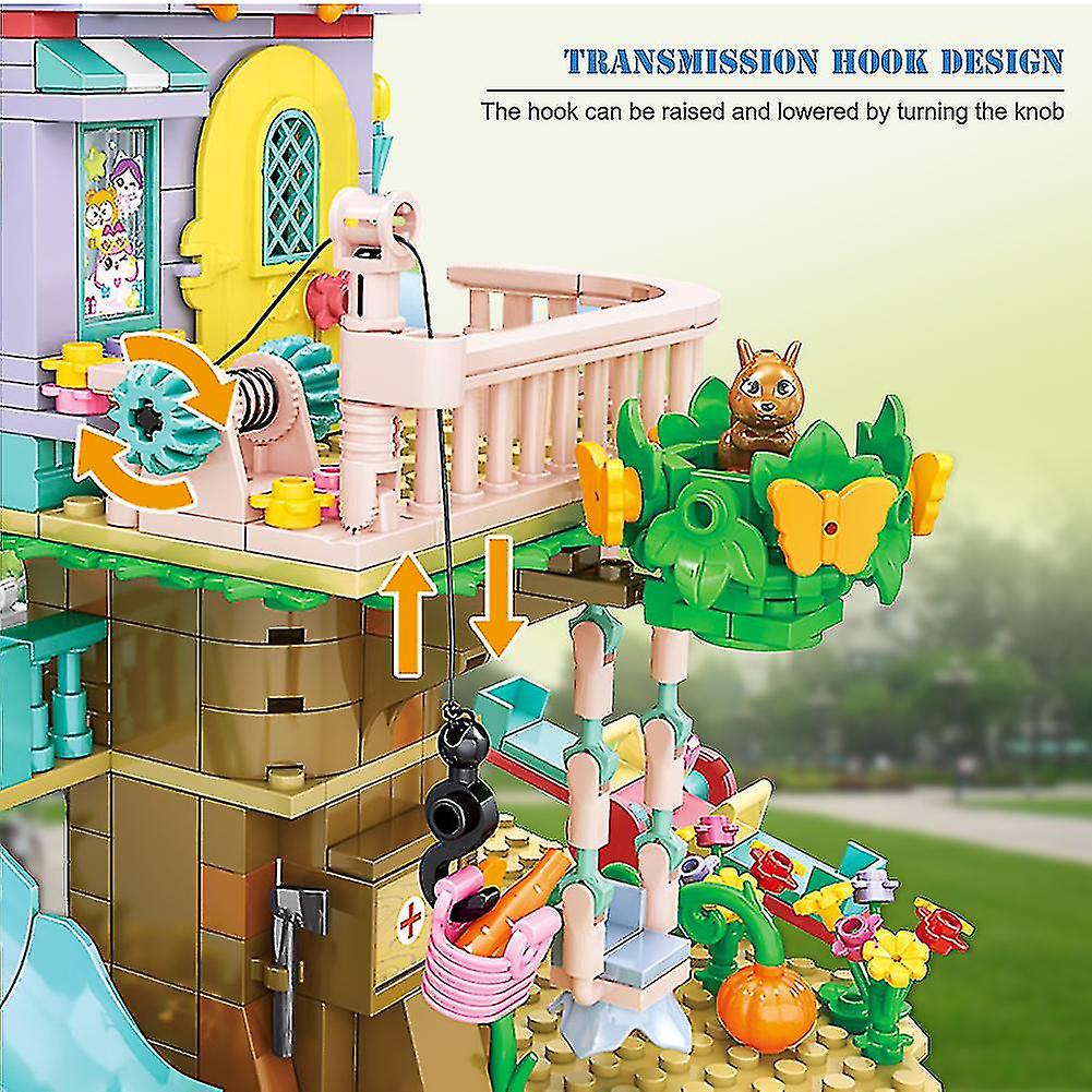 Sembo Friends Jungle Camping Tree House Building Blocks Summer Party Playground Light Sets For Girls Bricks Toys Children Gifts