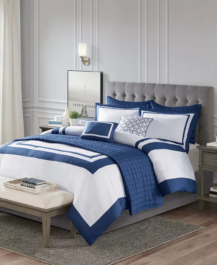 Madison Park Heritage 8-Pc. Comforter and Coverlet Set， Full Queen