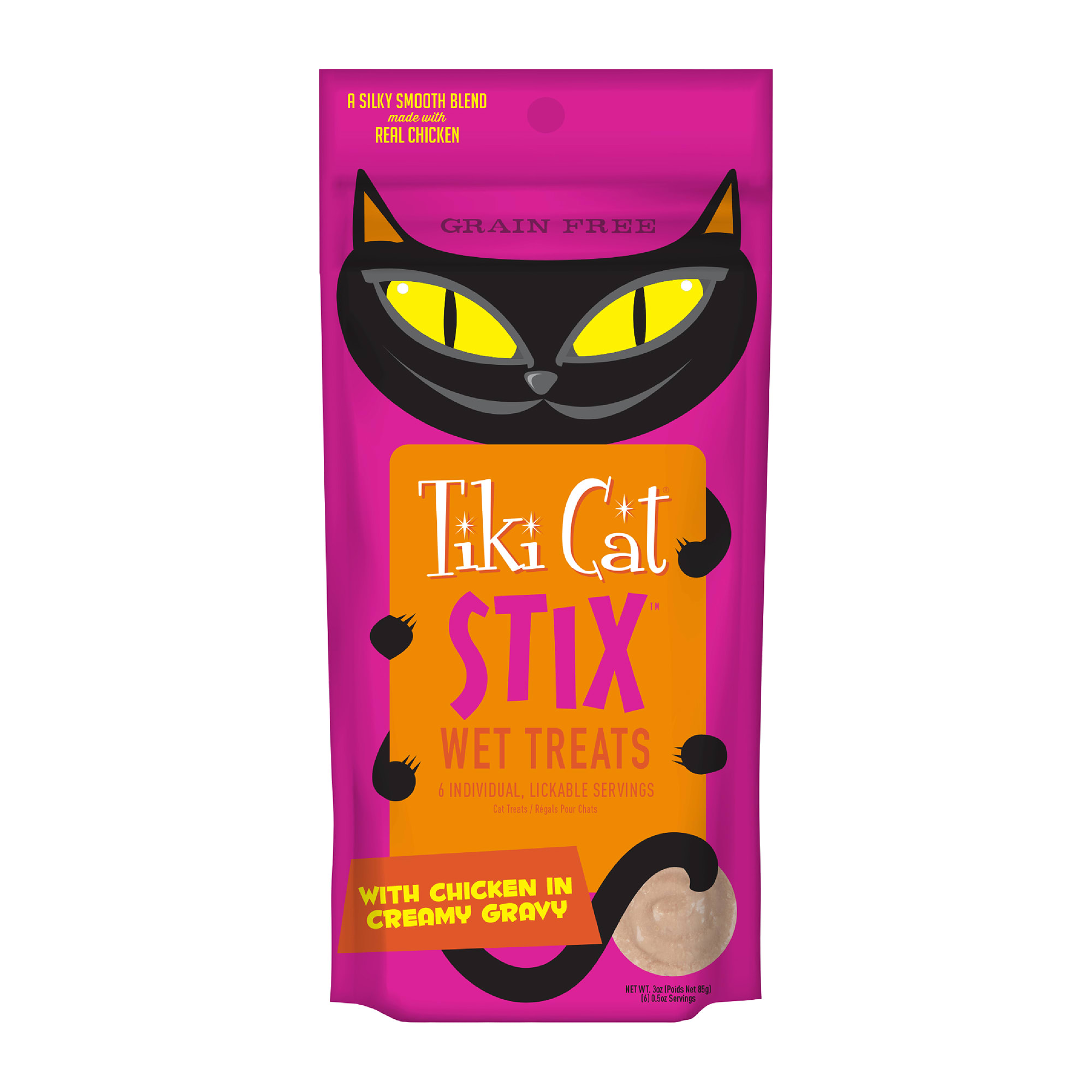 Tiki Cat Stix Chicken Mousse Cat Treats， 0.5 oz.， Count of 6