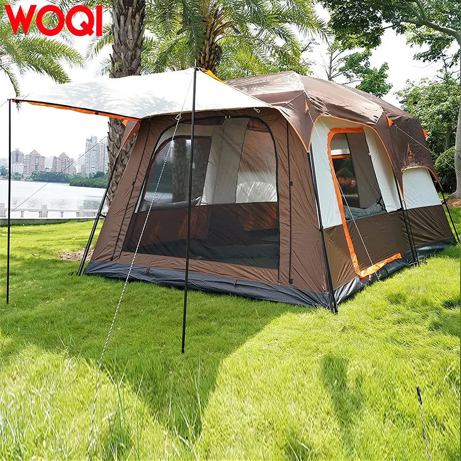 WoQi Bedroom and Living Room Large Space for 3/6/8/12 People for Camping Outdoors   Travel Tent