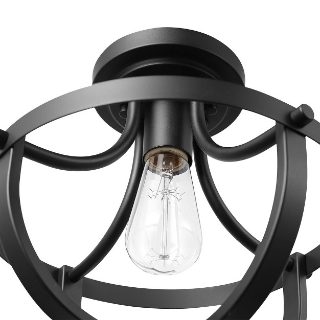 Stellan 1 light Matte Black Flush Mount Ceiling Light Globe Electric