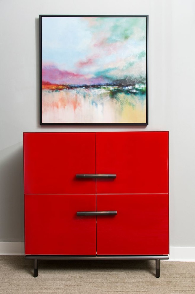 AICO Michael Amini State St. Accent Cabinet  Red   Contemporary   Accent Chests And Cabinets   by Unlimited Furniture Group  Houzz