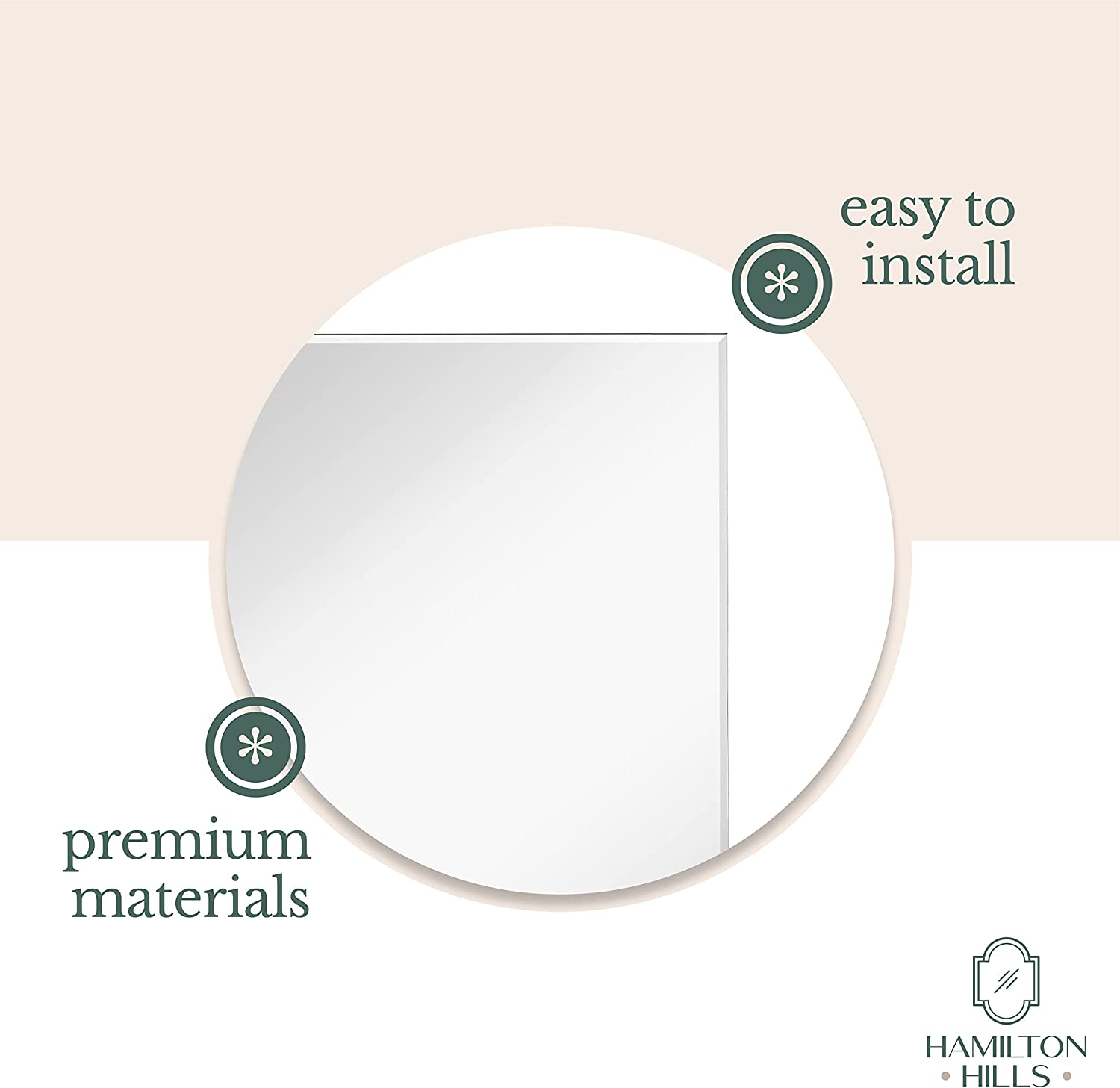 Hamilton Hills Simple Recessed Medicine Cabinet with Mirror