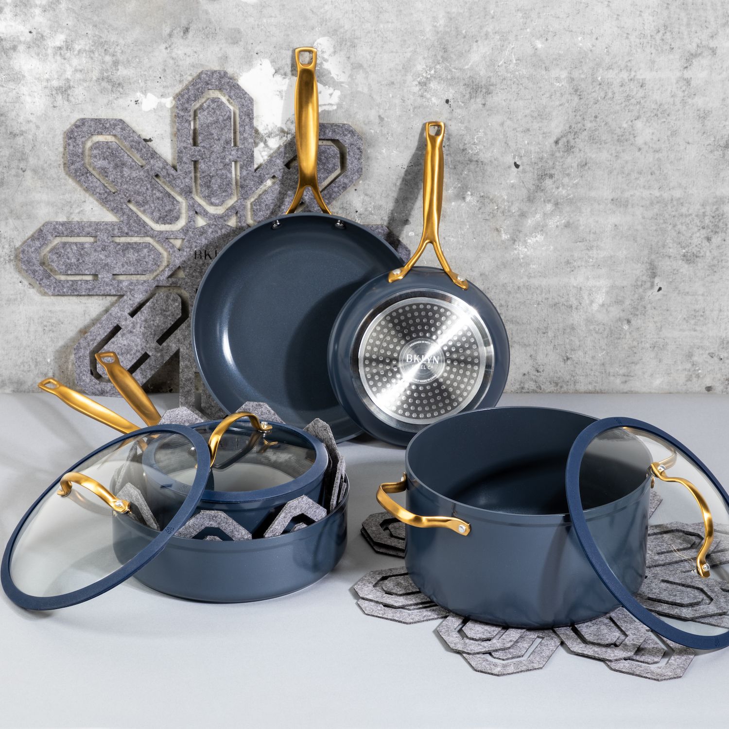 Brooklyn Steel Co. Jupiter 12-pc. Ceramic Blue Cookware Set