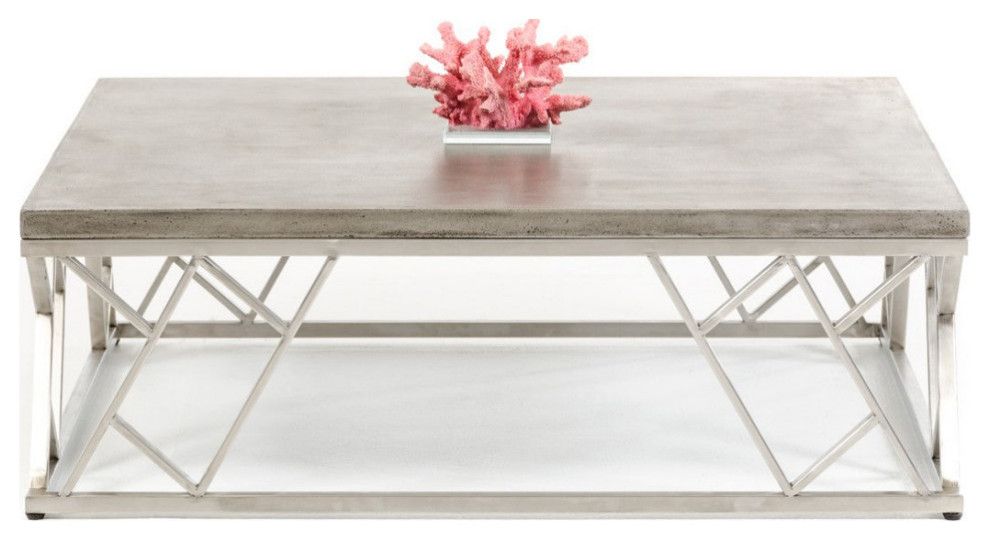 Andrick Modern Concrete Coffee Table   Modern   Coffee Tables   by V.S.D Furniture  Houzz