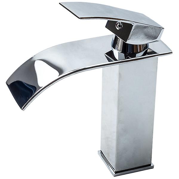 Bathroom Basin Faucet Waterfall Spout Sink Mixer Tap Chrome Finish W/cover 86839