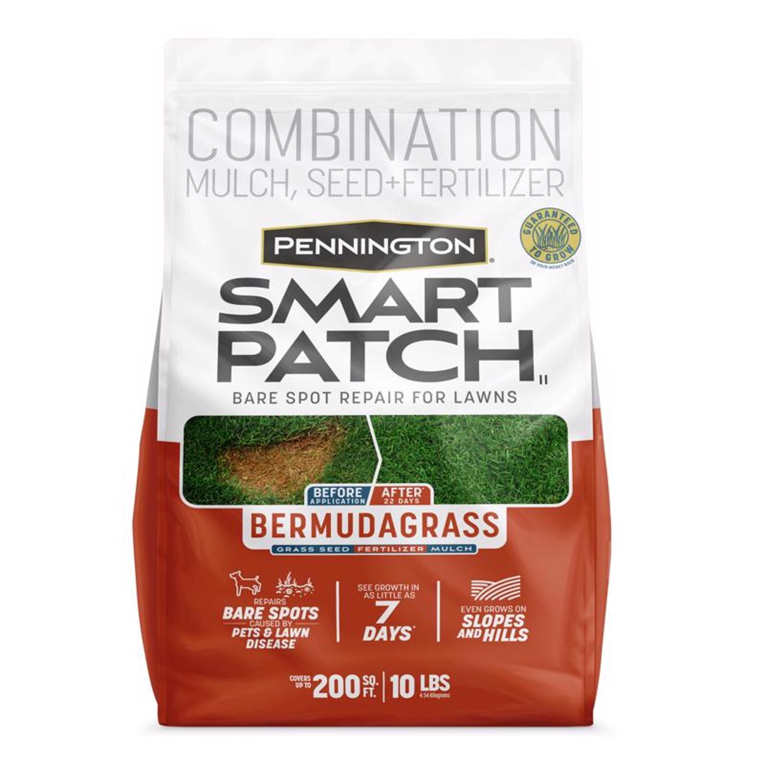 Pennington Smart Patch Bermuda Grass Full Sun Seed/Fertilizer/Mulch Repair Kit 10 lb