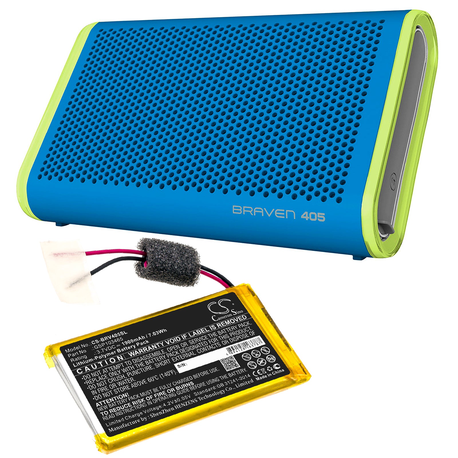 Braven 405 Replacement Battery BatteryClerkcom Speaker