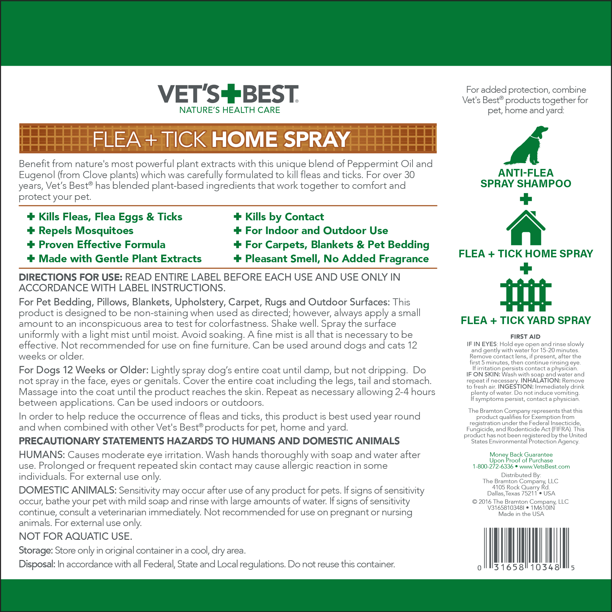 Vet's Best Flea  Tick Dog  Home Spray