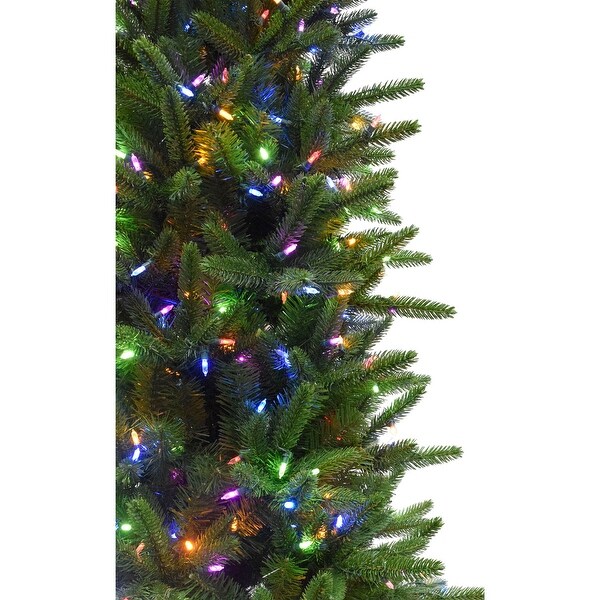 Fraser Hill Farm 9 Ft. Slim Artificial Christmas，MultiColor LED