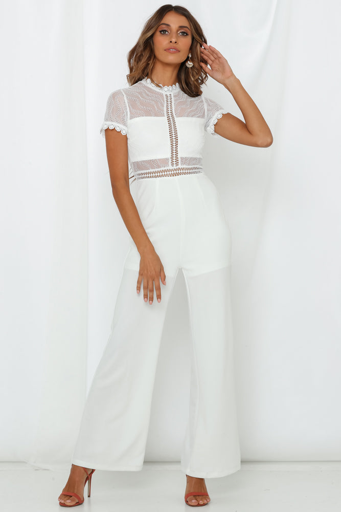 Love Amazes Me Jumpsuit White