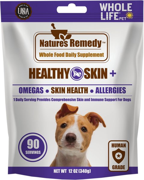 Whole Life Nature's Remedy Skin and Allergy Support Whole Food Dog Supplement， 12-oz bag