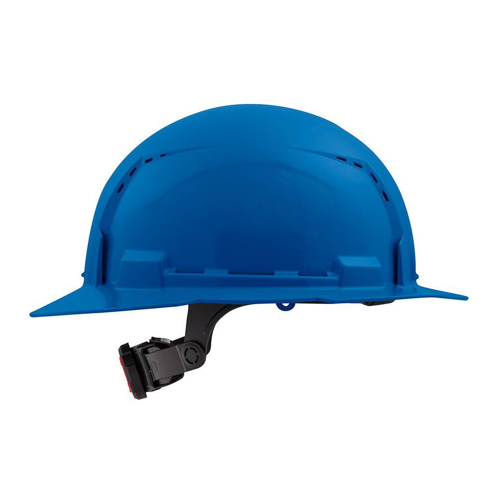 MW BOLT Blue Type 1 Class C Full Brim Vented Hard Hat with 6-Point Ratcheting Suspension (10-Pack) 48-73-1225X10