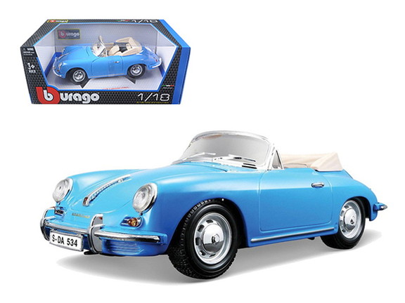 Bburago 12025bl  1961 Porsche 356B Convertible Blu...