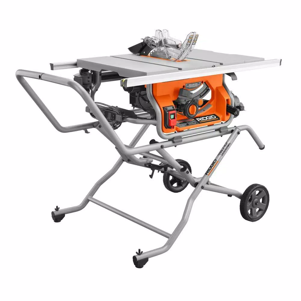 RIDGID 10 in. Pro Jobsite Table Saw with Stand and#8211; XDC Depot