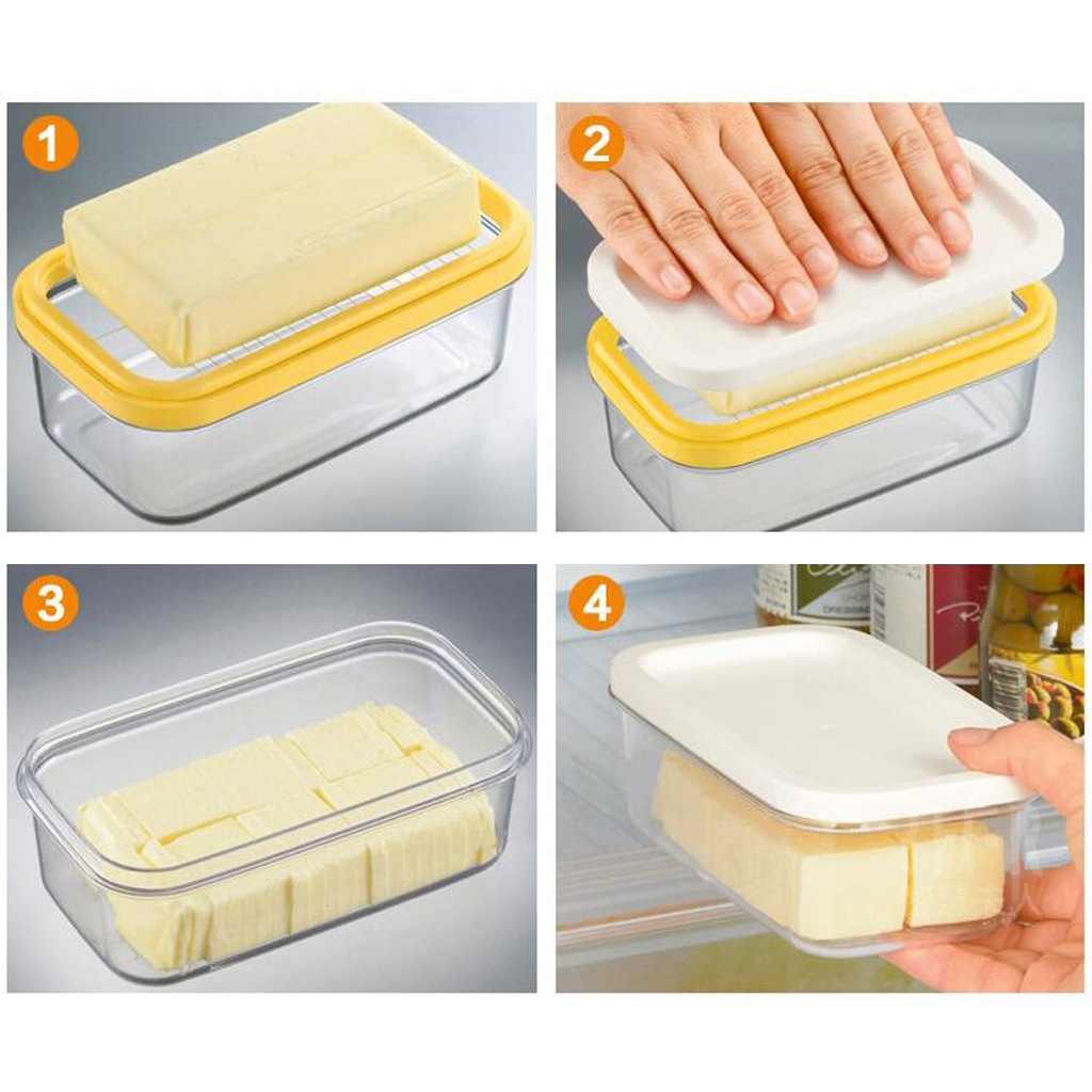 Butter Dish Storage Butter Container with Airtight Lid for Kitchen， Butter Keeper Holder Slicer Cutter， Kitchen Tools