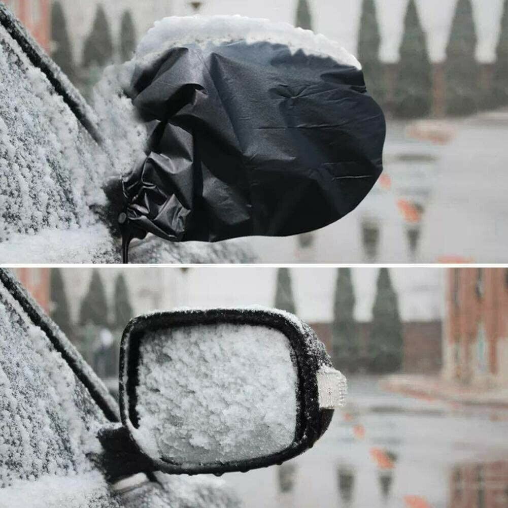 BINARY BARN 2Pcs Car Side Mirror Covers ，Waterproof Side Mirror Cover For Rain， Ice， Snow Protectors and Bird Poop Deterrent， Winter Car Accessory for Car SUV Truck