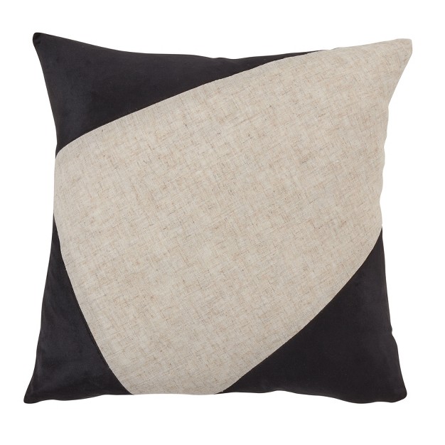 Saro Lifestyle Poly filled Throw Pillow With Geometric Velvet Design