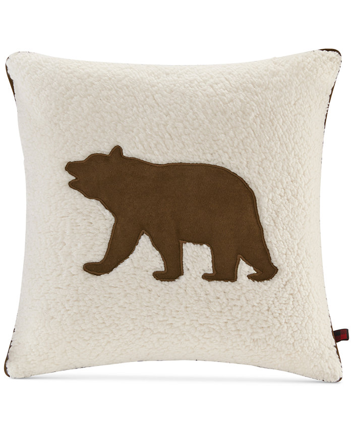 Woolrich Bear Reversible Decorative Pillow， 18