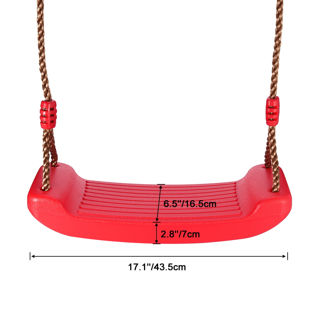 Ropes Swing Outdoor Tree Swing for Kids Indoor Outdoor Play Set Anti-slip Plastic Swing Seat， Adjustable Hemp Rope