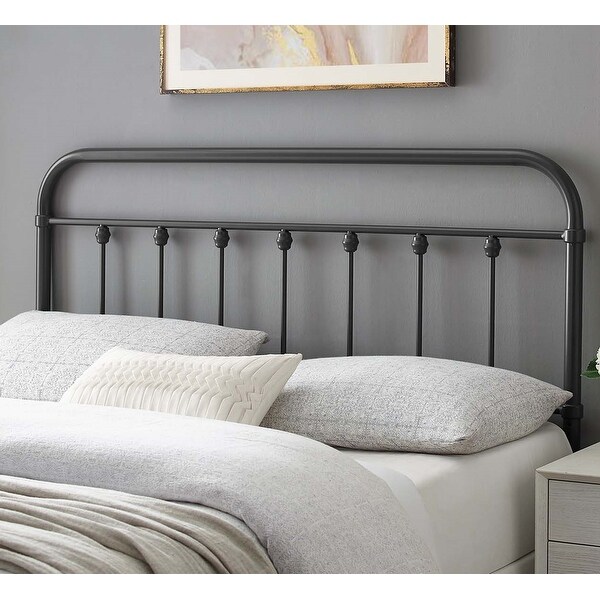 Ellen Classic King Size Grey Metal Headboard - - 31579150