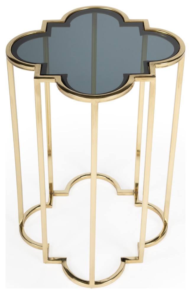 Butler Auroria Black Glass Accent Table  5534226   Mediterranean   Side Tables And End Tables   by Butler Specialty Company  Houzz