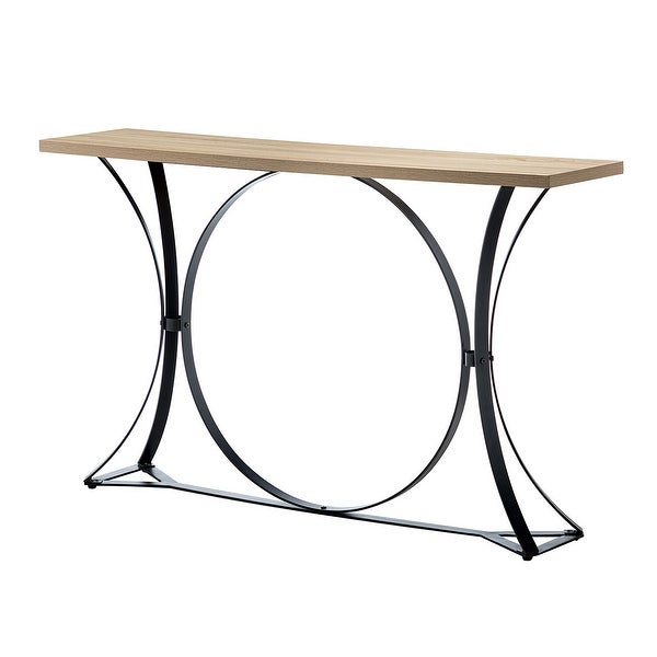 Contemporary Console Table with Metal Base