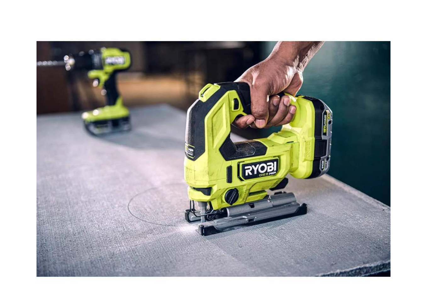 RYOBI PBLJS01B-PSK005 ONE+ HP 18V Brushless Cordless Jig Saw with 2.0 Ah Battery and Charger