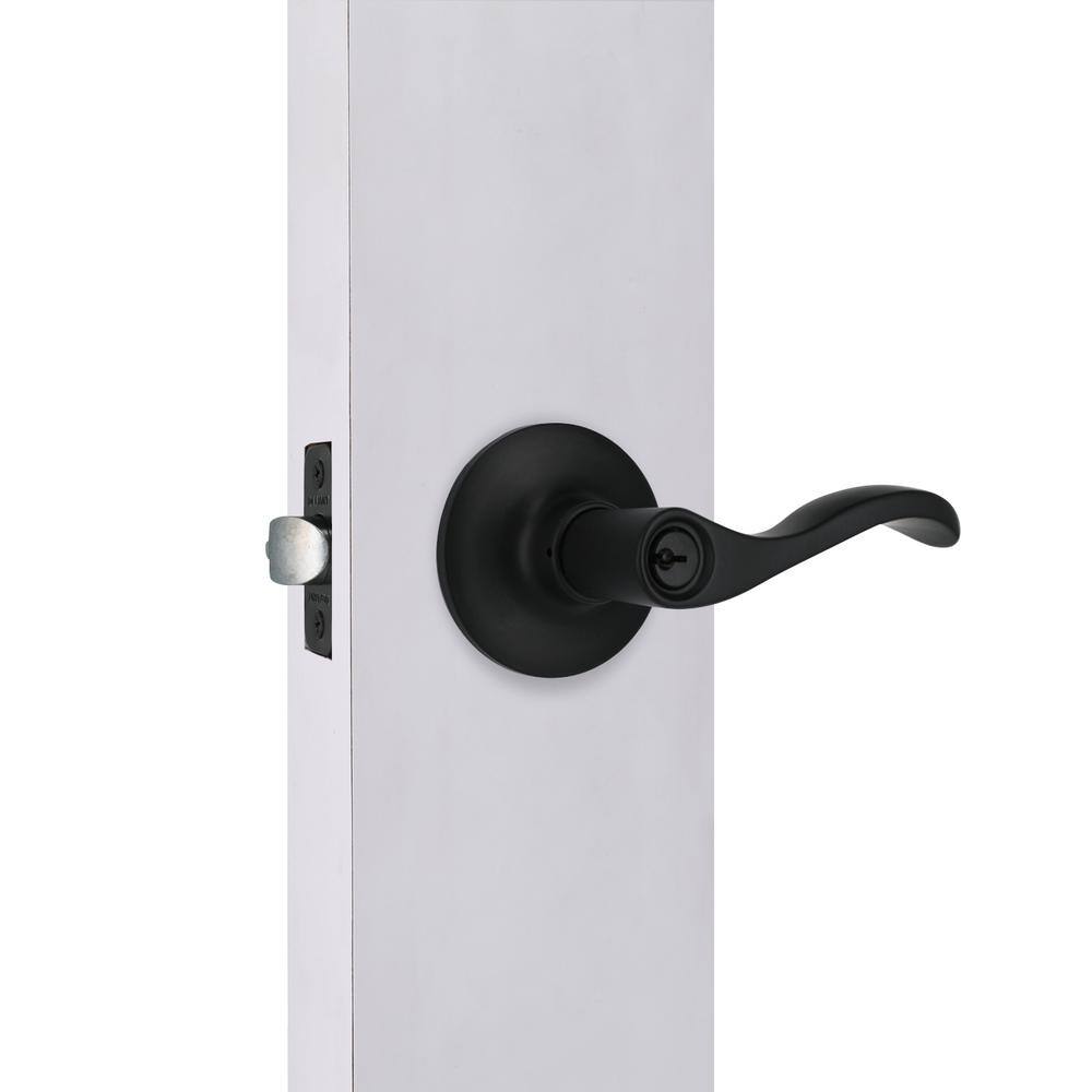 Defiant Naples Matte Black Keyed Entry Door Lever 32LYEX900B