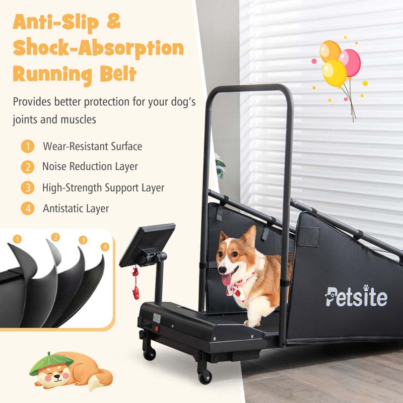 200 LBS Dog Treadmill Pet Running Machine, Indoor Pet Exercise Equipment with Remote & 1.4'' LCD Screen