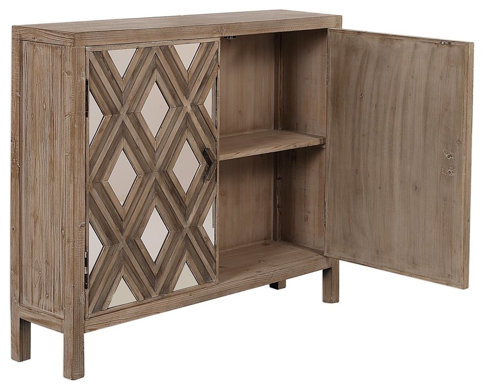 Uttermost Tahira Mirrored Accent Cabinet   Transitional   Accent Chests And Cabinets   by Better Living Store  Houzz