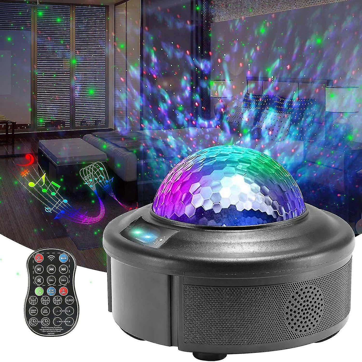 Led Starry Sky Projector， Night Lights Remote Controlled Projection Lamp， 44 Colorful Lighting Modes Bluetooth Timer For Kids Room， Decoration， Part