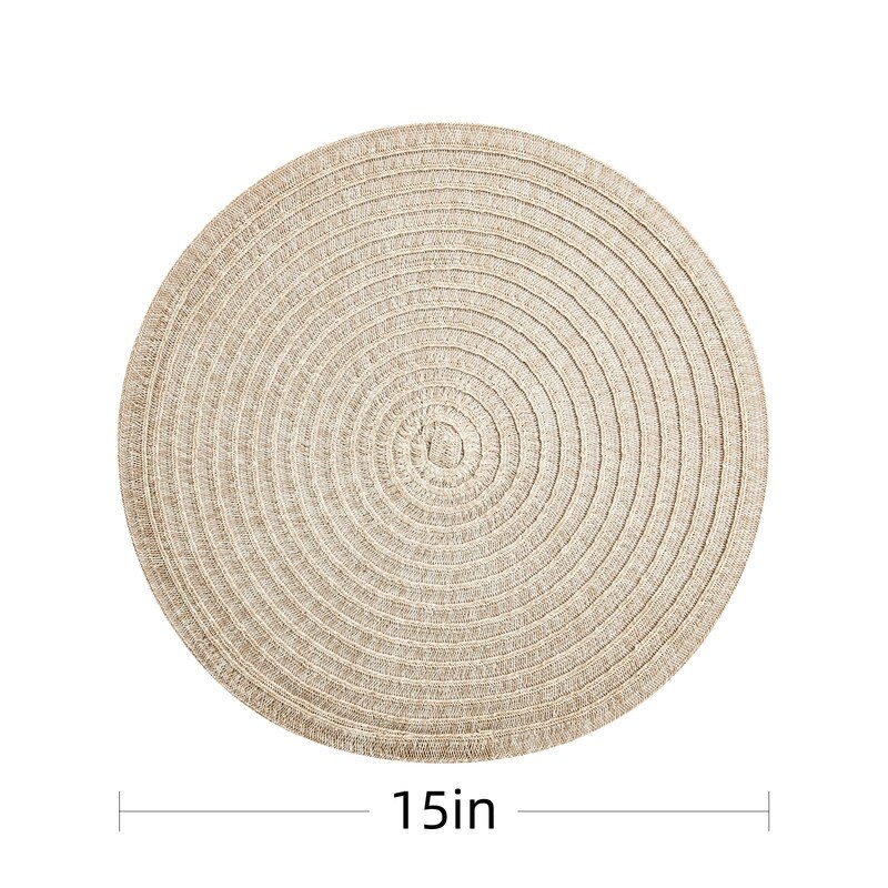 Ray Star Round Woven Vinyl Placemat (Set of 4)  15\